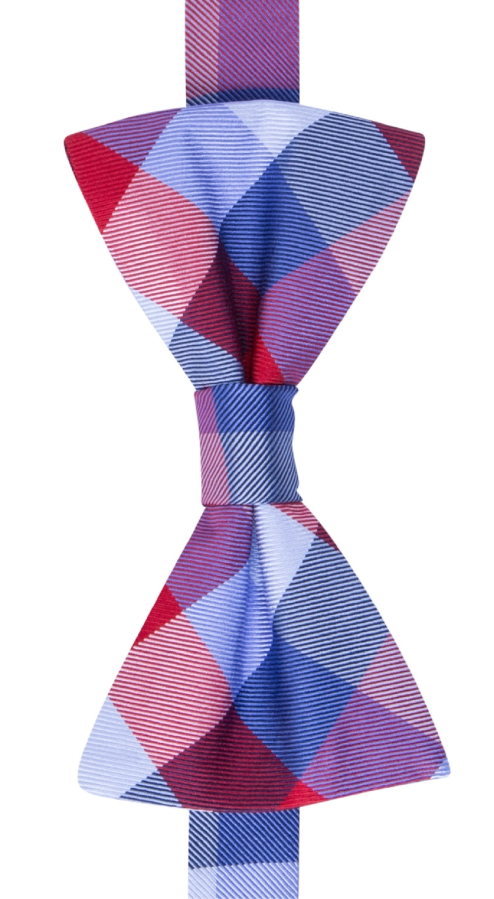 Tommy Hilfiger Men's Buffalo Tartan Classic Silk Bow Tie Red Size Regular