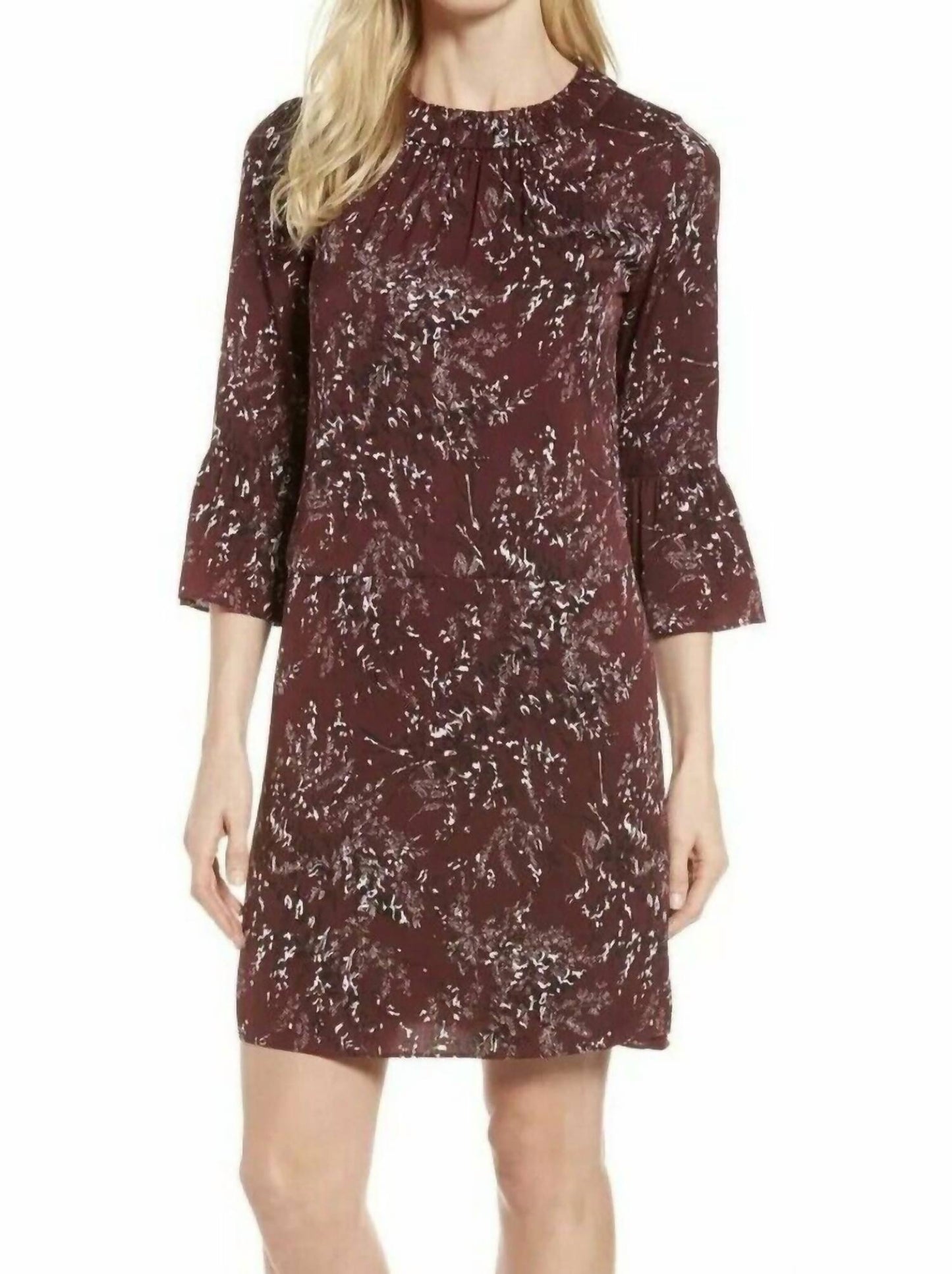 Nordstrom - Signature Silk Blend Floral Print Shift Dress