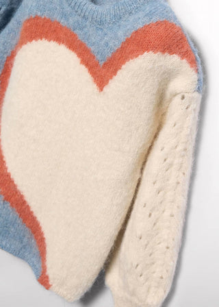 Abel & Lula - Girl's Jaquard Heart Sweater