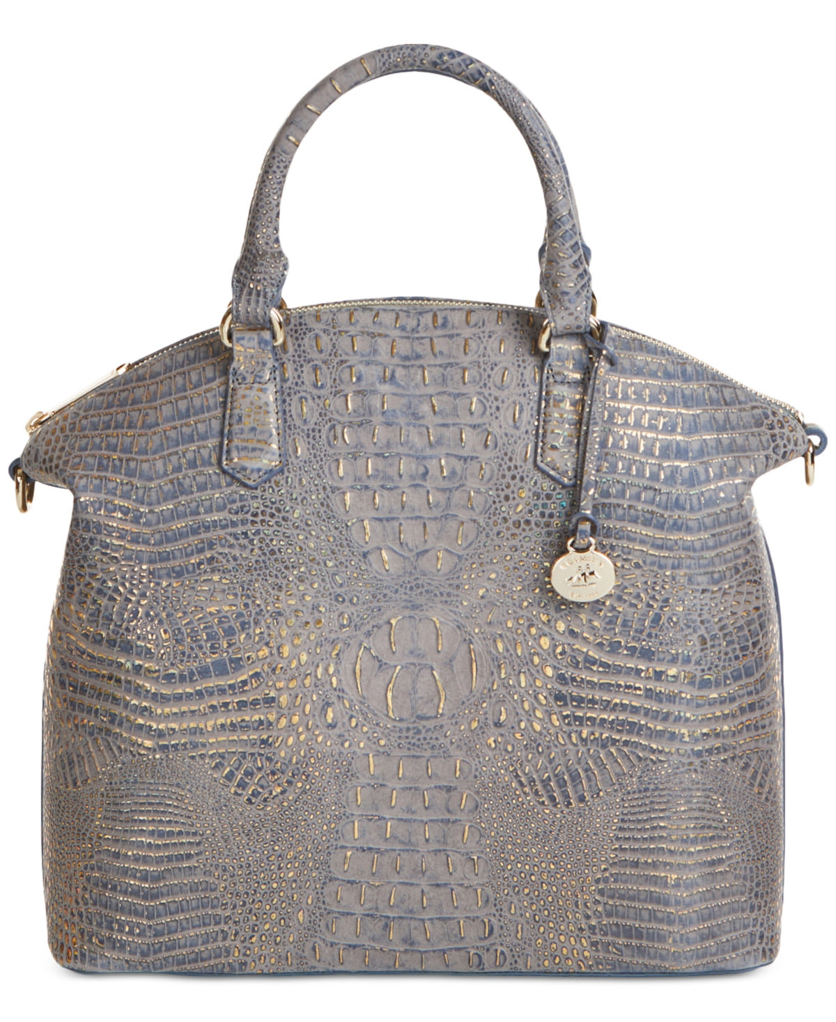 Brahmin Women's Embossed Satchel Gray Size Regular