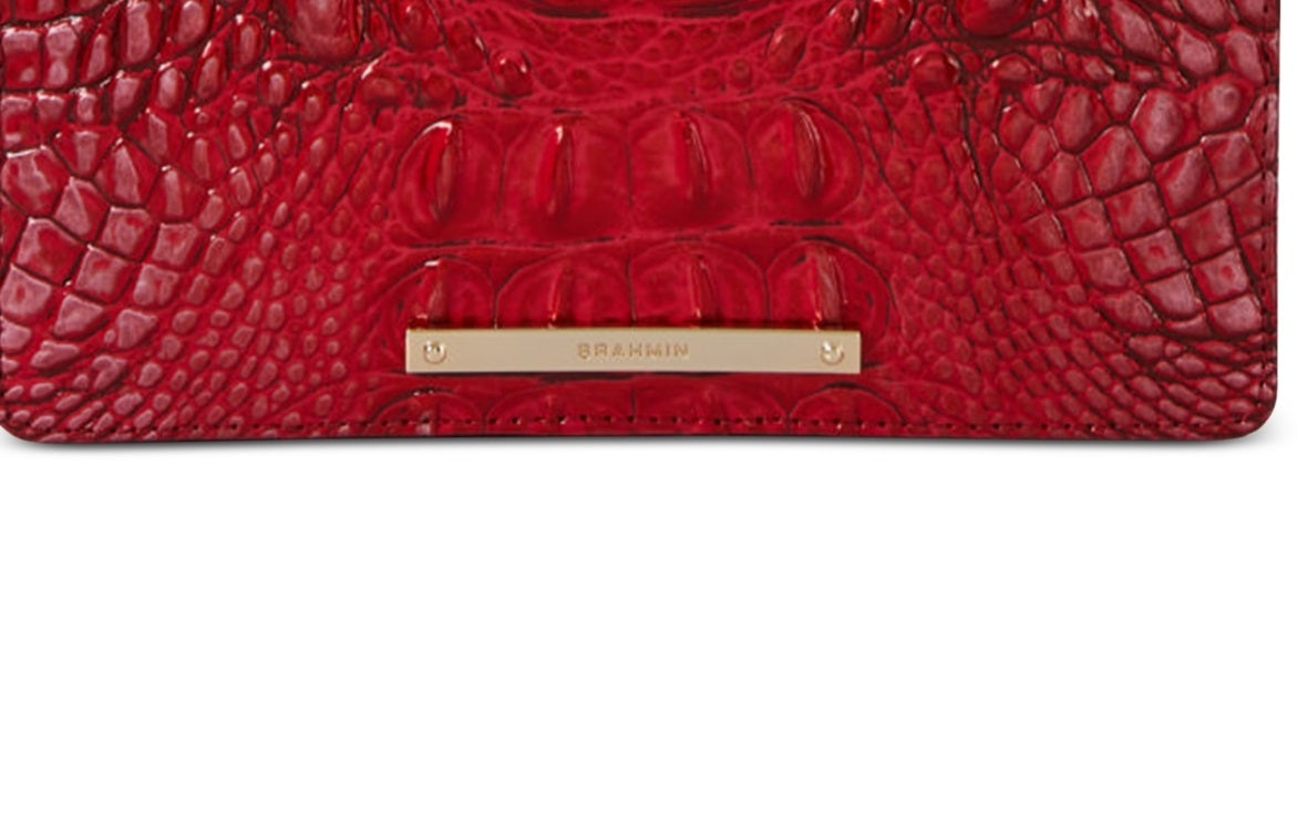 Brahmin Women's 'Ady' Croc Embossed Continental Wallet Red Size Regular