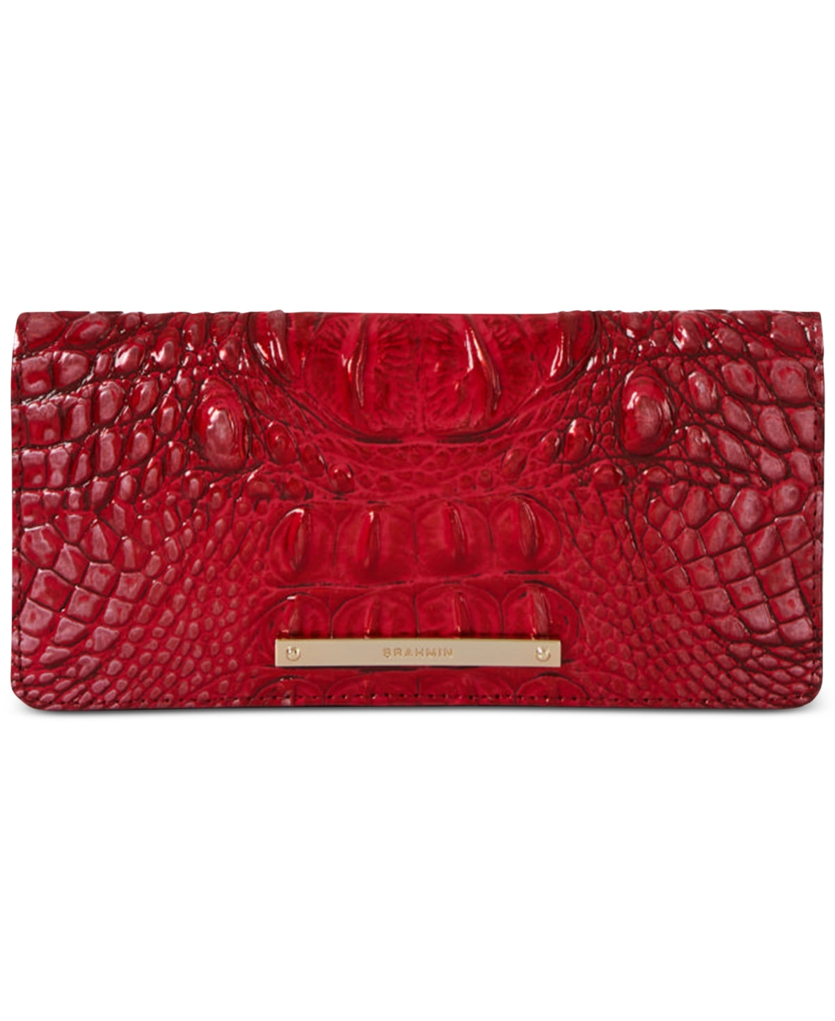 Brahmin Women's 'Ady' Croc Embossed Continental Wallet Red Size Regular
