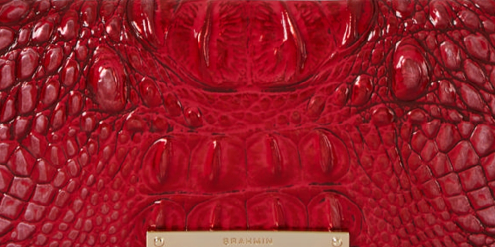 Brahmin Women's 'Ady' Croc Embossed Continental Wallet Red Size Regular