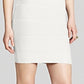 BCBGMAXAZRIA Women's Simone Pull On Bandage Skirt White Size X-Small
