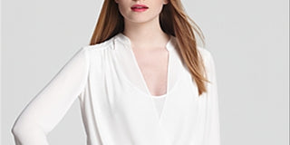 BCBGMAXAZRI Women's Jaklyn Draped Front Essential Blouse White Size X-Small