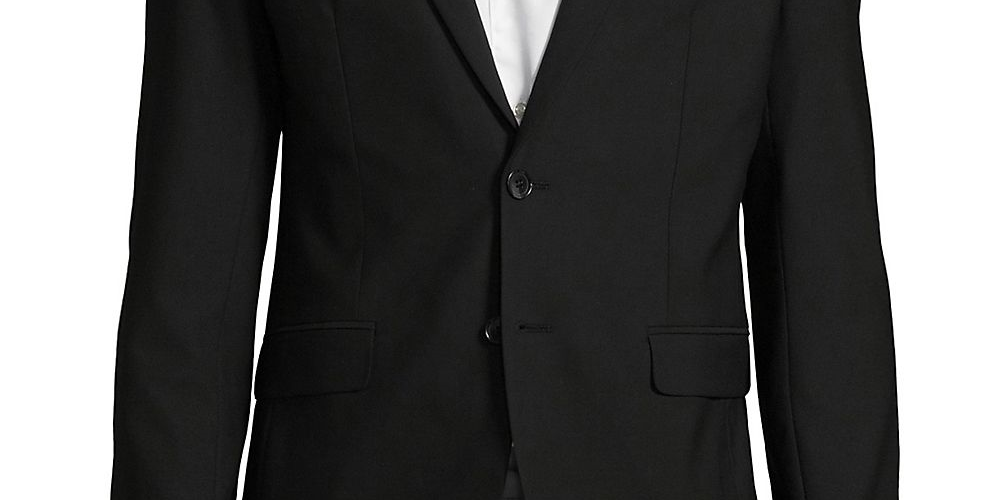 Calvin Klein Men's Infinite Slim Fit Suit Jacket Black Size Medium