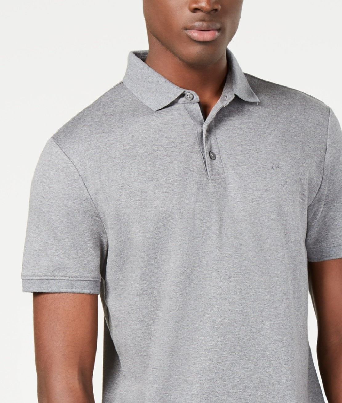 Calvin Klein Men's Liquid Touch Polo Shirt Gray Size X-Small