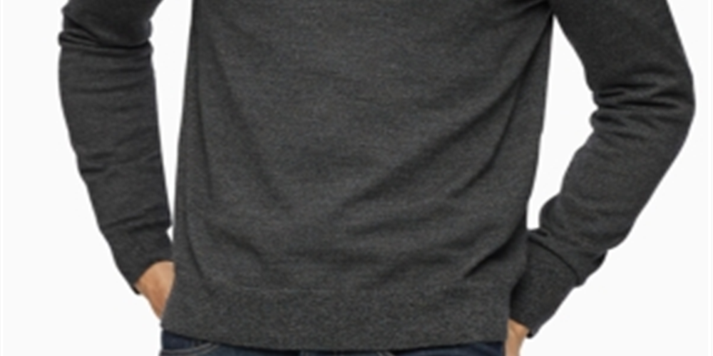 Calvin Klein Men's Merino Wool V Neck Sweater Black Size M