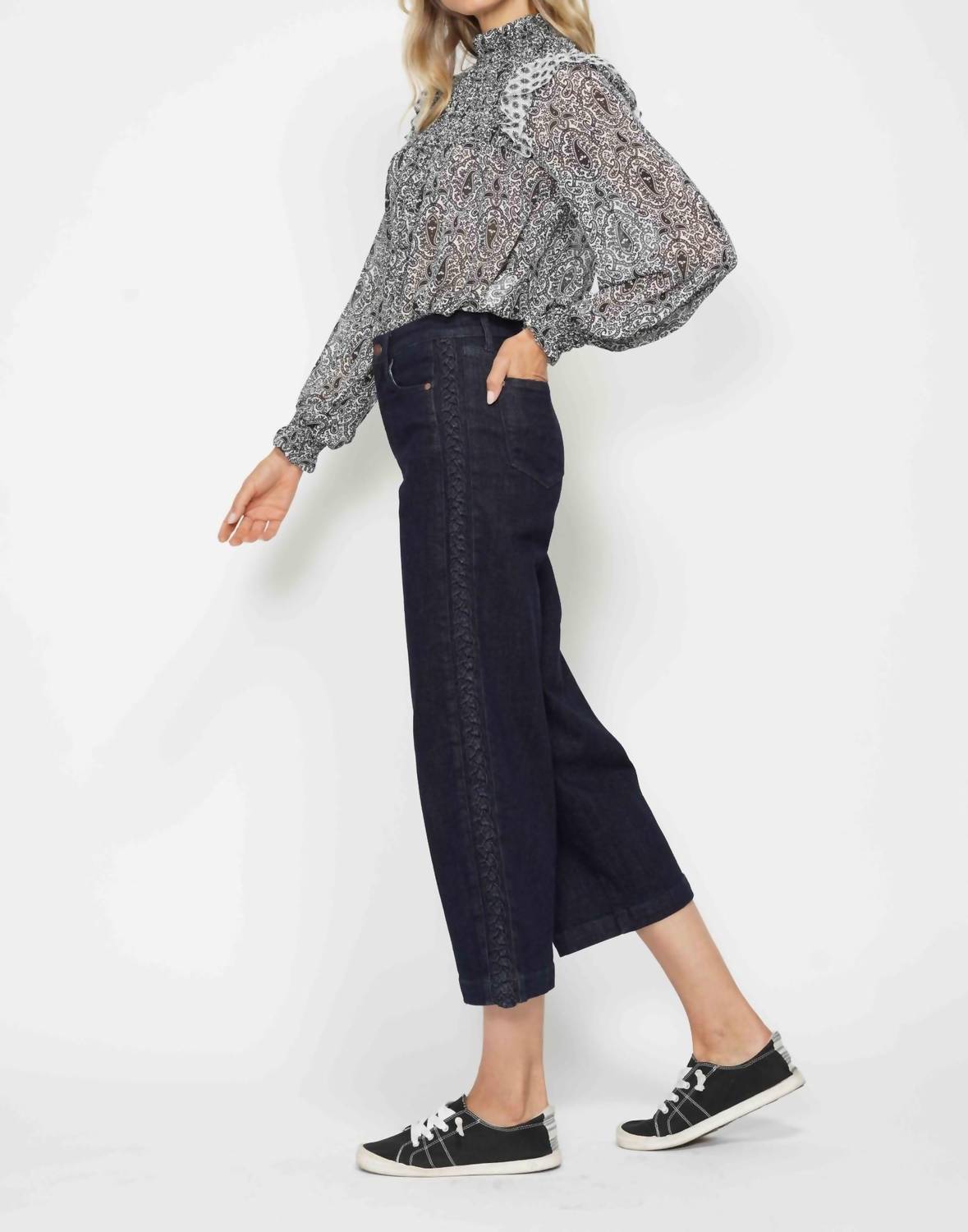 Judy Blue - High Waist Side Braid Detail Jeans