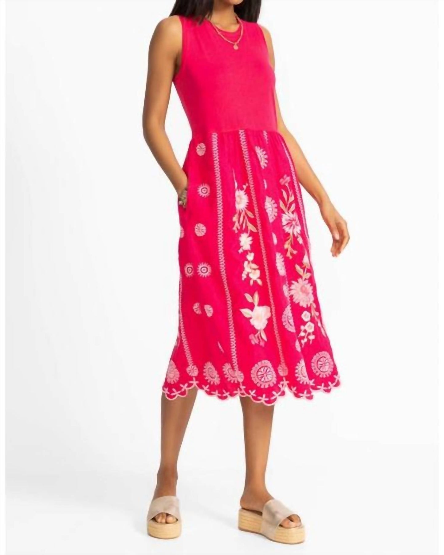 Johnny Was - MIXED MEDIA TANK DRESS DELLA