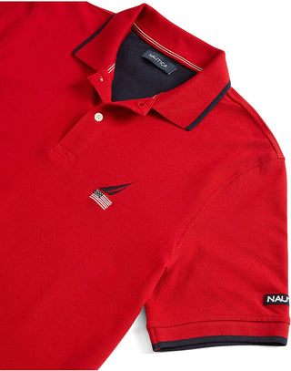 Nautica Men's Logo Polo Red Size M