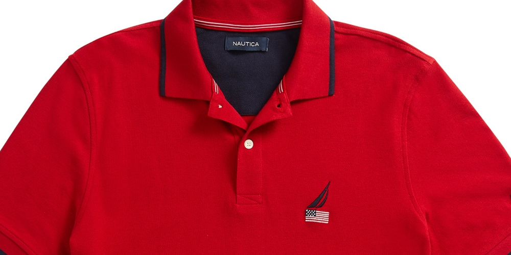 Nautica Men's Logo Polo Red Size M