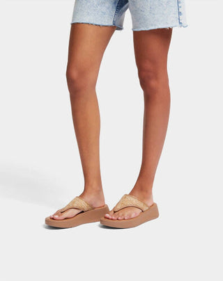 Fitflop - Women's F-mode Woven Flatform Toe-post Sandals