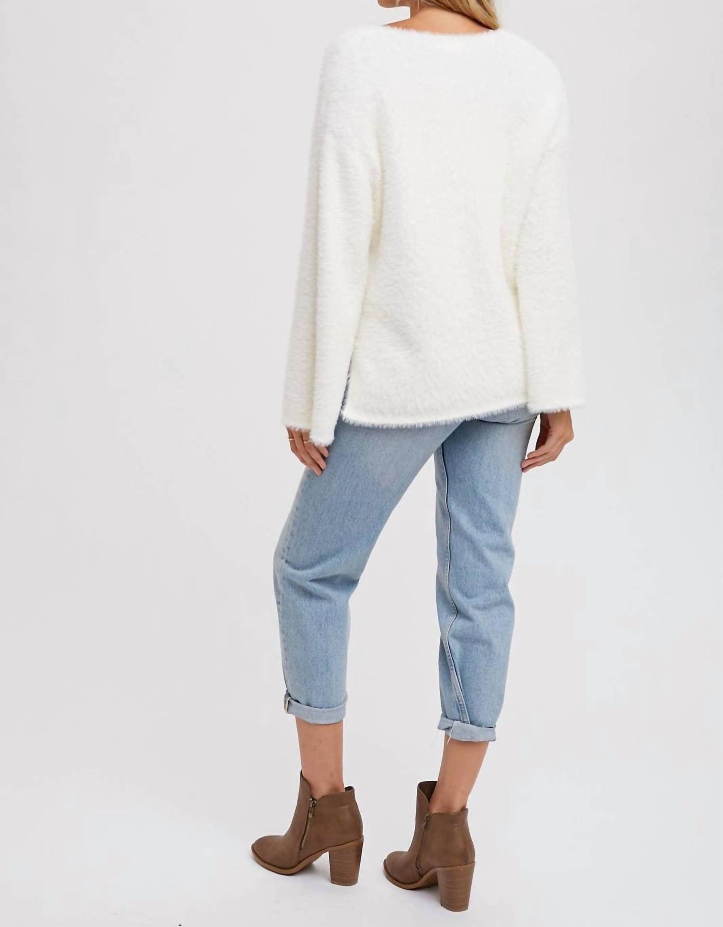 Bluivy - Callie Strappy Front Fuzzy Sweater