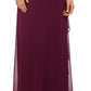 Betsy & Adam Women's Ruched Halter Gown Red Size 6
