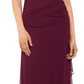 Betsy & Adam Women's Ruched Halter Gown Red Size 14