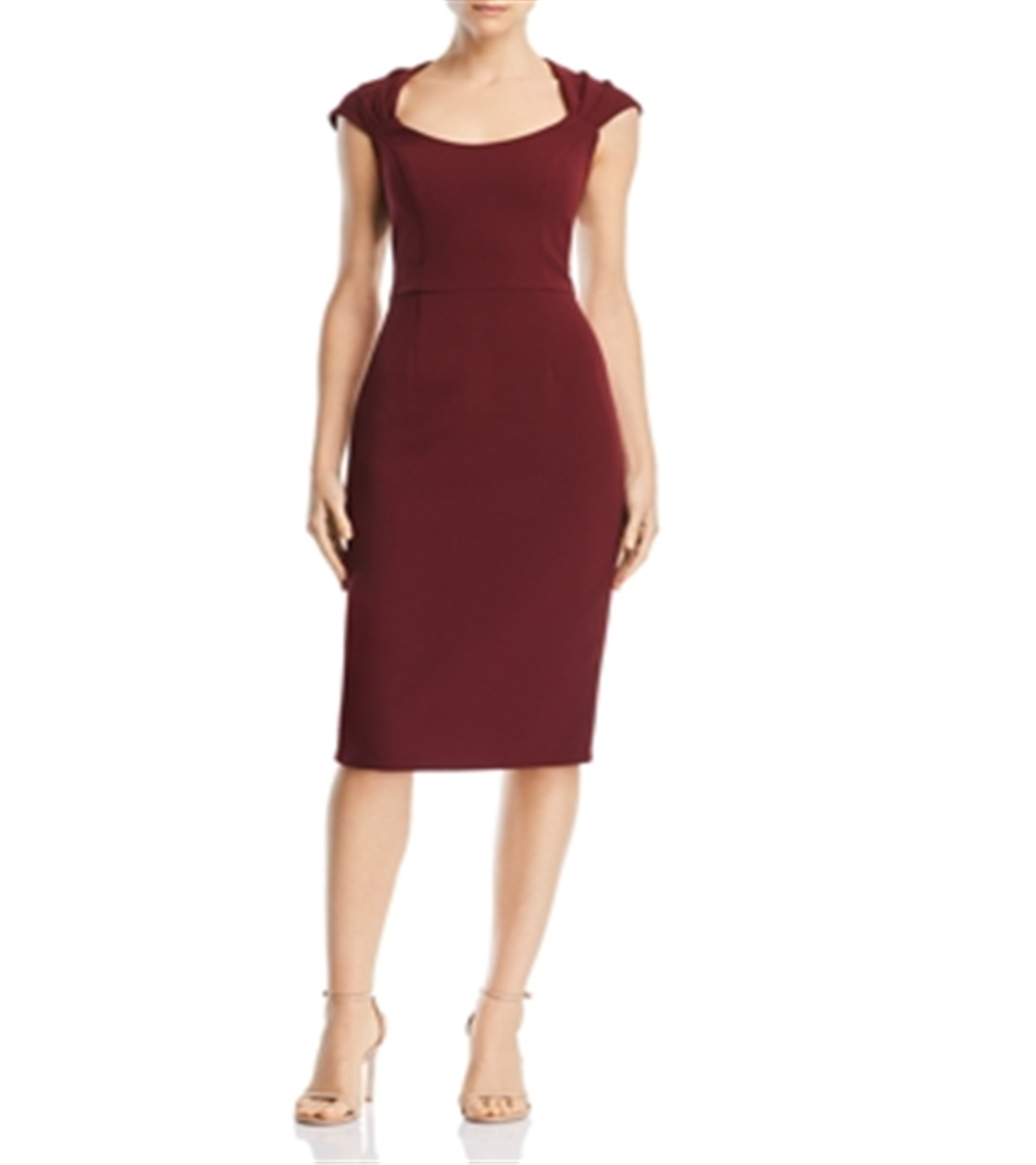 Aqua Women's Scuba Crepe Dress Red Size 0