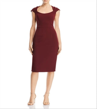 Aqua Women's Scuba Crepe Dress Red Size 0