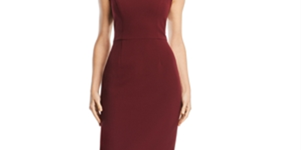 Aqua Women's Scuba Crepe Dress Red Size 0