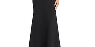 Aqua Women's One Shoulder Ruffled Gown Black Size 12