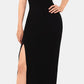 Betsy & Adam Women's Solid Gown One Shoulder Dress Black Size 12