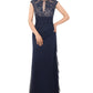 Betsy & Adam Women's Lace Bodice Gown Blue Size 8
