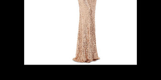 Betsy & Adam Women's Sleeveless Full Length Body Con Formal Beige Dress Size 14