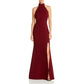 Aqua Women's Halter Neck Gown Red Size 10