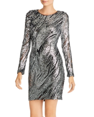 LAUNDRY Women's Navy Sequined Cocktail Sheath Dress Size 2