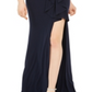 Blondie Nites Junior's One Shoulder Slit Gown Blue Size 9