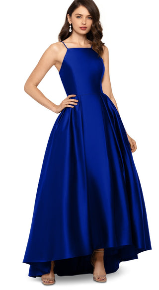Betsy & Adam Women's Satin Ball Gown Blue Size 6Petite
