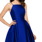 Betsy & Adam Women's Satin Ball Gown Blue Size 6Petite