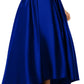 Betsy & Adam Women's Satin Ball Gown Blue Size 6Petite