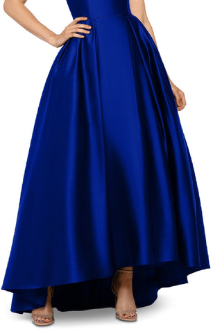 Betsy & Adam Women's Satin Ball Gown Blue Size 6Petite