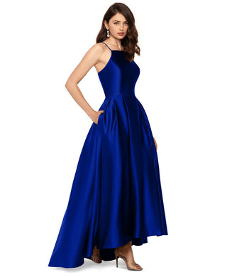 Betsy & Adam Women's Satin Ball Gown Blue Size 10Petite