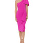 Betsy & Adam Women's One Shoulder Bow Sheath Dress Pink Size 2