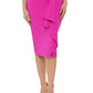 Betsy & Adam Women's One Shoulder Bow Sheath Dress Pink Size 2