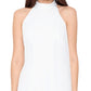 Betsy & Adam Women's Asymmetrical Chiffon Overlay Crepe Dress White Size 6