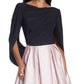 Betsy & Adam Women's Draped Back Fit & Flare Dress Brown Size 8