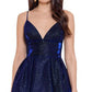 Betsy & Adam Women's Galaxy Fit & Flare Party Dress Blue Size 0