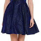 Betsy & Adam Women's Galaxy Fit & Flare Party Dress Blue Size 0