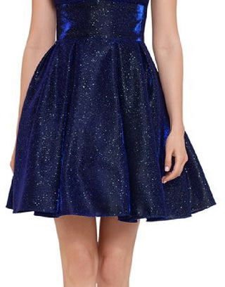 Betsy & Adam Women's Galaxy Fit & Flare Party Dress Blue Size 0
