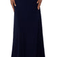 Betsy & Adam Women's Embellished Beaded Overlay Gown Blue Size 4