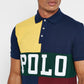 Polo Ralph Lauren Men's Classic Fit Color Block Mesh Polo Shirt Yellow Size Medium