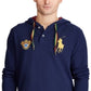 Polo Ralph Lauren Men's Long Sleeve Mesh Hooded Shirt Blue Size Medium