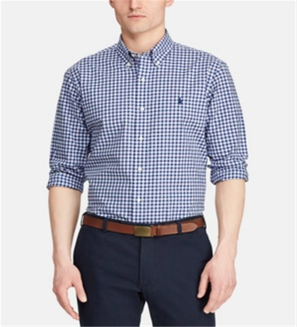 Ralph Lauren Men's Classic Fit Button Down Shirt Blue Size Medium
