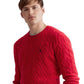 Polo Ralph Lauren Men's Cable Wool Cashmere Sweater Red Size Medium