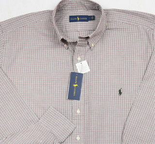 Polo Ralph Lauren Men's Classic Fit Plaid Twill Shirt Red Size 3LT