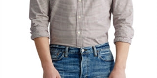 Polo Ralph Lauren Men's Classic Fit Plaid Twill Shirt Red Size 3LT