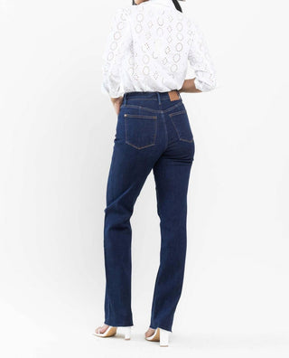 Judy Blue - High Waist Vintage & Back Darts Detail Straight Denim Jeans
